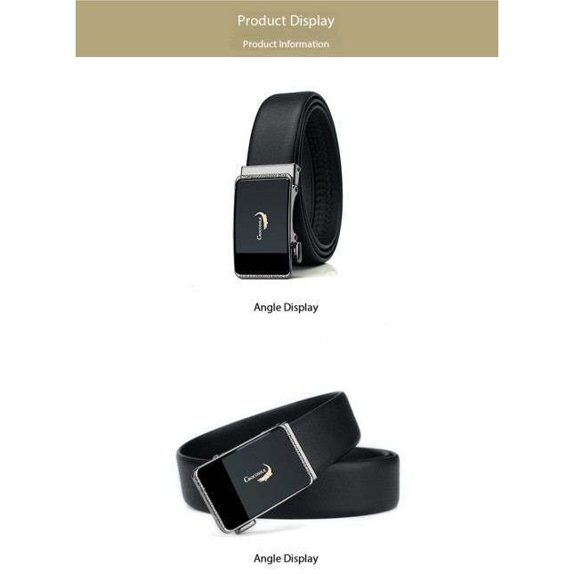 Crocodile Classic Leather Belt – Black CCODT507J01120